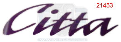 Dekal Gilera Citta Namn Lila