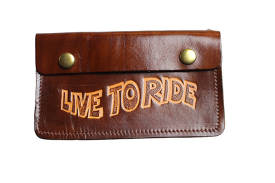 Uitbreidbare Portemonnee – Klein – "Live to Ride"