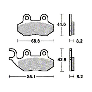 Bromsklossar Sym Jet 50/TGB Fram