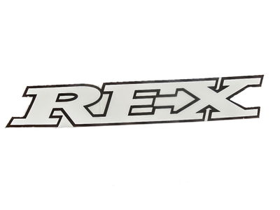 Dekal / klistermärke Rex vit/svart