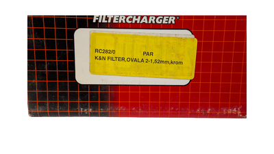 K&N FILTER,OVALT 2-1,52mm,krom