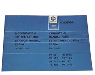 Werkplaatshandboek  Piaggio/Vespa Pk50/125 No1