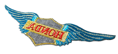 Tygmärke Honda Vinge 32×9 cm – Äkta 70-tal, USA