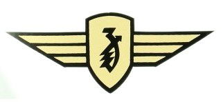 Dekal Zundapp emblem guld 80mm