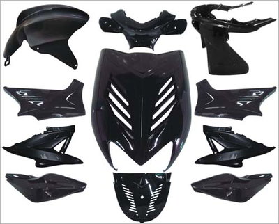 Kåp Sats Yamaha Aerox Svart 11  Delar