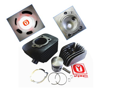 Cylinder Piaggio 43mm 10P Olympia +Ciao topplock