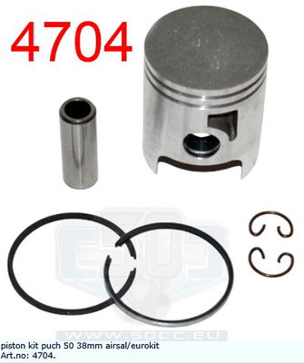 Zuiger Puch 50cc 38mm Eurokit