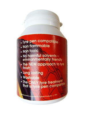 TYRE-GLOSS Svart däckfärg 175 ml – ger däcken högblank finish