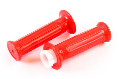 Gasrulle Yamaha DT50MX med gummihandtag röd