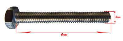 Skruv M6x45 Rostfri med krysspår + 10 mm huvud