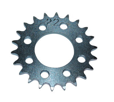 Achtertandwiel 22t Tomos A3 binnengat 42.5mm