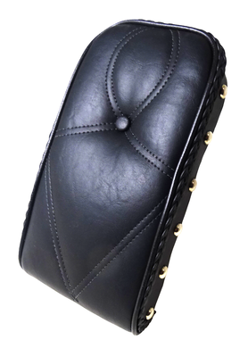 Smal “Sockerbit” Passagierskussen – Zwart Leer-imitatie met Braid & Spots