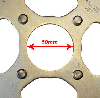 Achtertandwiel 40t Honda CB50 / SS0 / Q50 / Dax CT50 / ZB 50 / PBR 50