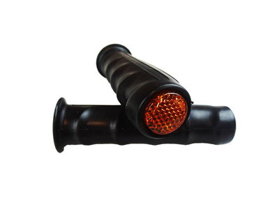 Fiets handvat set zwart met reflector