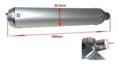 Ljuddämpare Honda NSR50/MBX50/80 Tecno