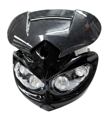 Framljus Kåpa+Lampa Universal 4 Lampor Karbon