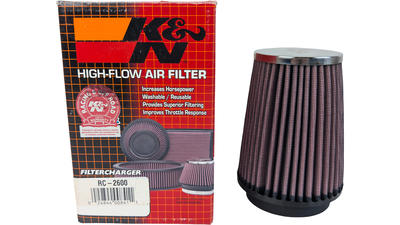 K&N FILTER,KONISKT,73mm,kromat