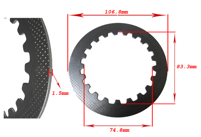 Koppelinsplaat set staal Aprilia/Derbi/Gilera/etc Newfren