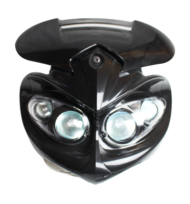 Koplampkap+Licht Universeel Zwart 4Xlamp