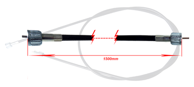 Hastighetsmätarwire VDO 1500mm svart