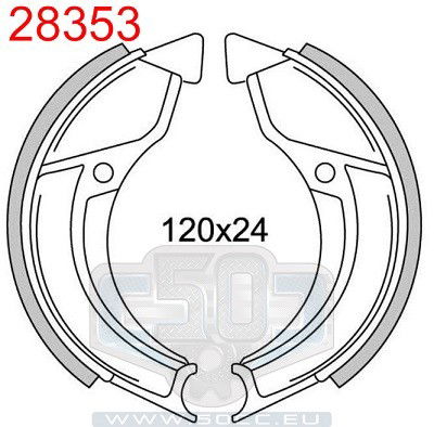Bromsbackar Casal 120mm Newfren