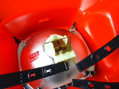 Koplamp enduro kompleet met kap universeel rood