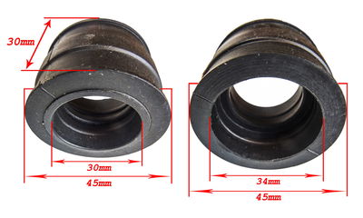 Spruitstuk rubber Zundapp KS125 ( Bing )