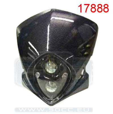 Koplampkap+Licht Universeel Dubbel V Car