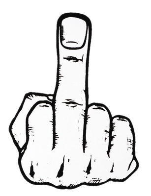 Dekal up yours ( fingret )