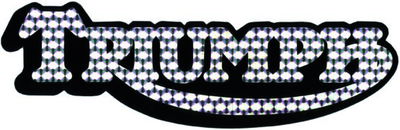 SPECTRA-sticker Triumph zwart met reflecterend effect, 21×7 cm