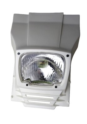 Koplamp enduro met kap universeel wit