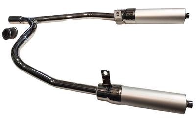 Ljuddämpare Honda MT twin krom / aluminium