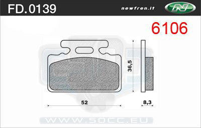 Bromsklossar Sym Pure 50 / Mio Newfren