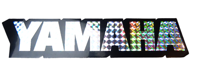 SPECTRA-dekal Yamaha rak svart med reflex, 22×4,7 cm