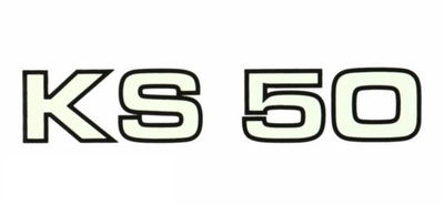 Dekal Zundapp KS50 529 sidokåpa vit / svart