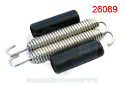 Uitlaat ophangveer set 79mm rvs Polini