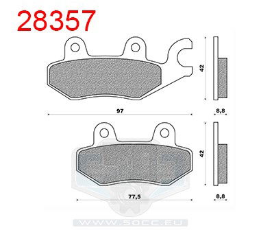 BromsKlossar Kymco Agility / Like / Vitality fram Newfren