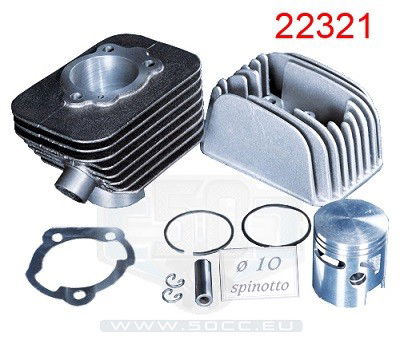 Cilinder Piaggio Polini 46mm 10p + Ciao kop