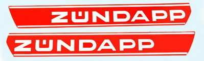 Sticker set Zundapp tank 1975 - 1976 rood