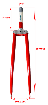 Framgaffel Röd – REX (168 mm över gaffelkrona, för 584-däck)