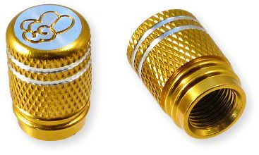 Ventieldoppen Goud V-Teken – 2-Pack