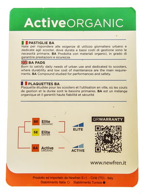 Bromsklossar Piaggio NRG/NTT/Peugeot (Brembo) fram Newfren