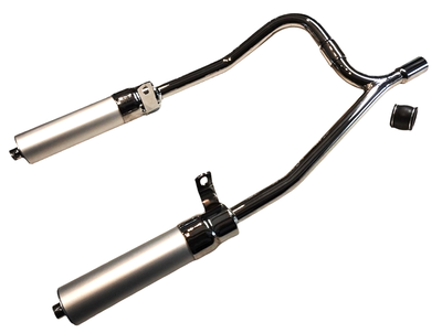Ljuddämpare Honda MT twin krom / aluminium
