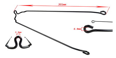 Bevestigingsset voor stalen zwarte scherm 24 inch
