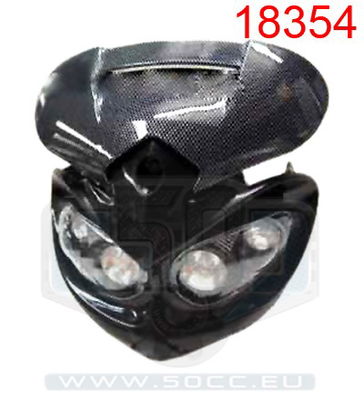 Koplampkap+Licht Universeel Carb. 4Xlamp