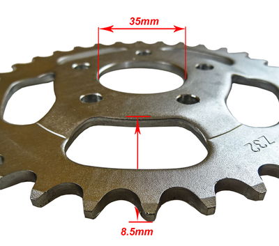 Achtertandwiel Tomos 4L / Tomos T12,  32T