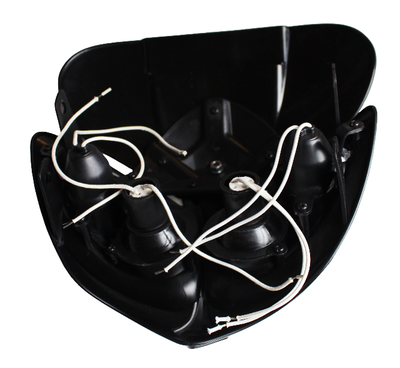 Framljus Kåpa+Lampa Universal 4 Lampor Svart