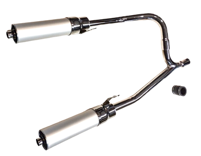 Ljuddämpare Honda MT twin krom / aluminium