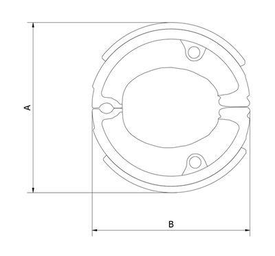 Bromsbackar 90mm (J1042) (aluminium)