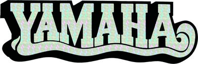 SPECTRA-sticker Yamaha golvend zwart met reflecterend effect, 21,5×6,5 cm
